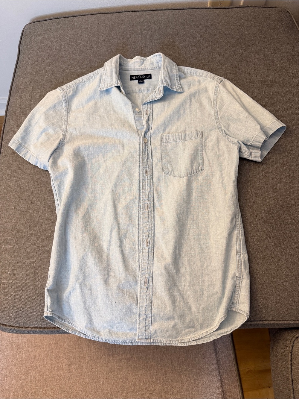 J. Crew Light Blue Short Sleeve Button-Down Shirt